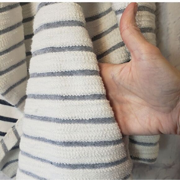 SUNDAY Hooded Open Front Terrycloth Jacket Beach Coverup Large - Picture 2 of 9